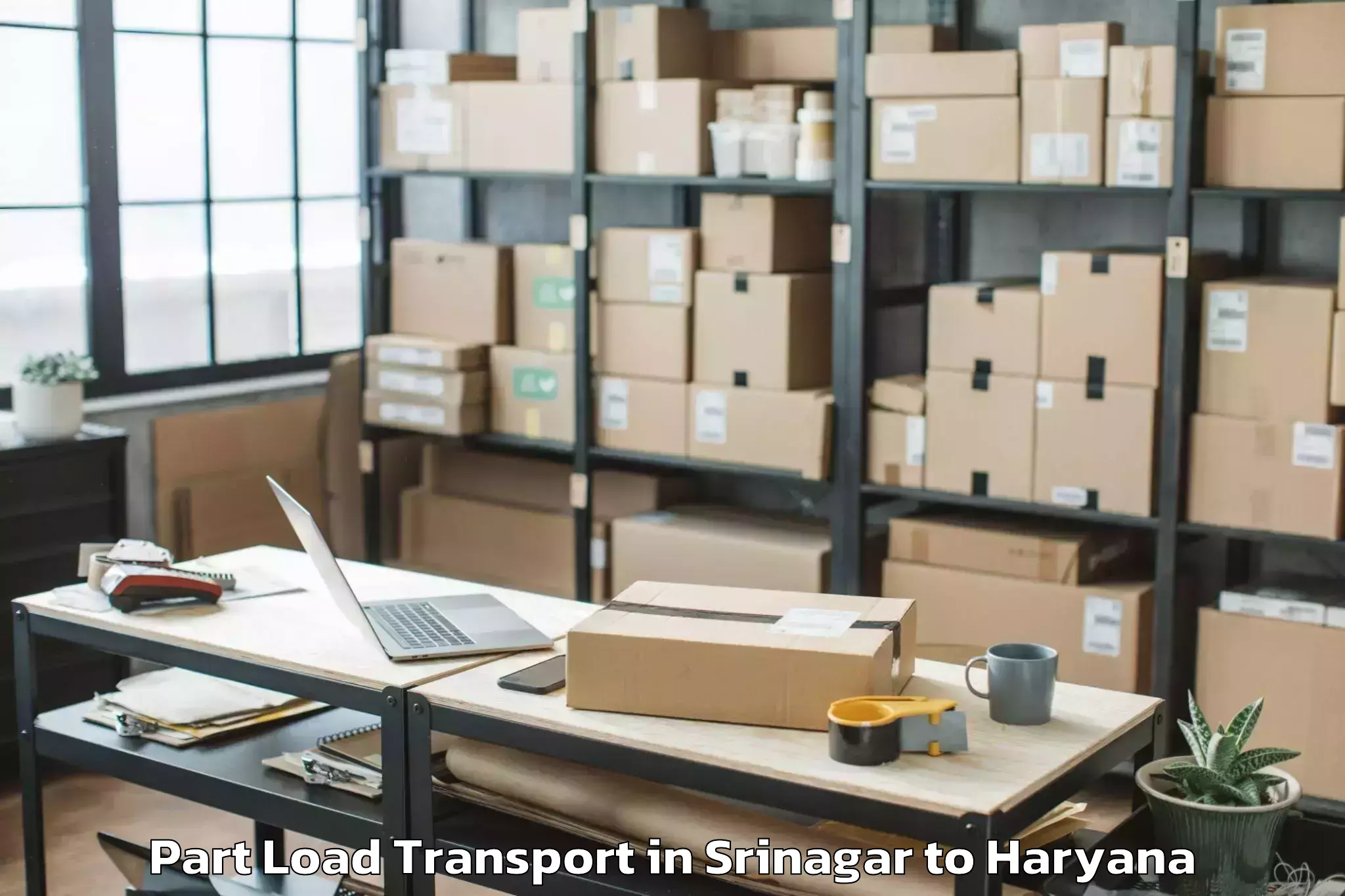 Top Srinagar to Rohtak Part Load Transport Available